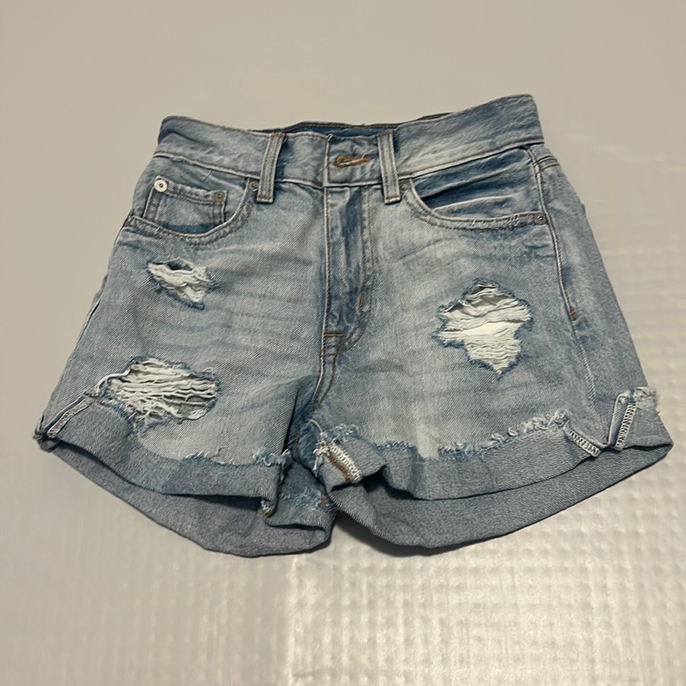 Aeropostale Mom Short denim ripped jeans size 000